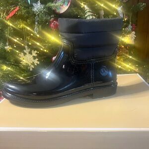 Michael Kors Black Rain Booties